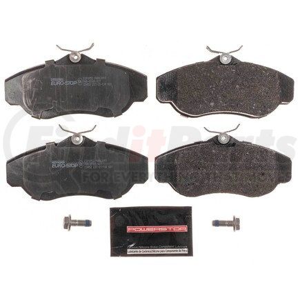 ESP0953 by POWERSTOP BRAKES - Euro-Stop® ECE-R90 Disc Brake Pad Set - with Hardware