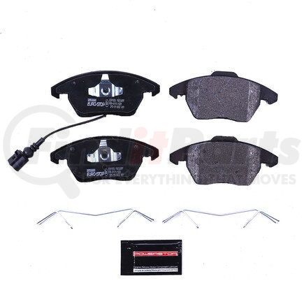 ESP1058 by POWERSTOP BRAKES - Euro-Stop® ECE-R90 Disc Brake Pad Set - with Hardware