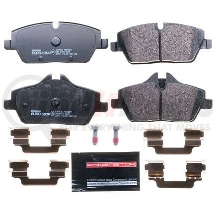 ESP1126 by POWERSTOP BRAKES - Euro-Stop® ECE-R90 Disc Brake Pad Set - with Hardware