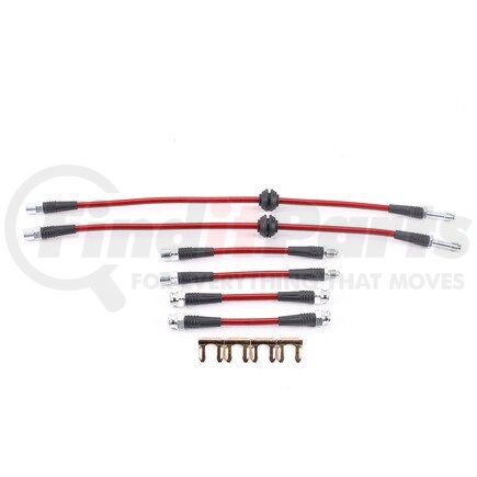 BH00108 by POWERSTOP BRAKES - Brake Hose Line Kit - Performance, Front and Rear, Braided, Stainless Steel