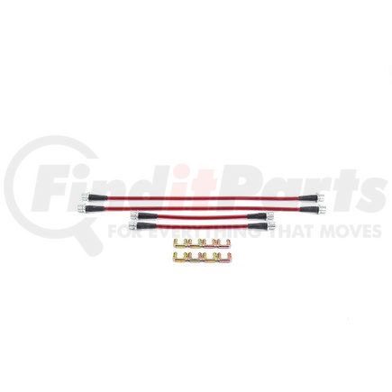 BH00129 by POWERSTOP BRAKES - Brake Hose Line Kit - Performance, Front and Rear, Braided, Stainless Steel