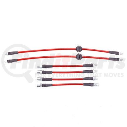 BH00145 by POWERSTOP BRAKES - Brake Hose Line Kit - Performance, Front and Rear, Braided, Stainless Steel
