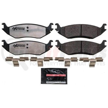 Z36-898 by POWERSTOP BRAKES - Z36 TRUCK & TOW CARBON-FIBER CERAMIC BRAKE PADS W/ HARDWARE