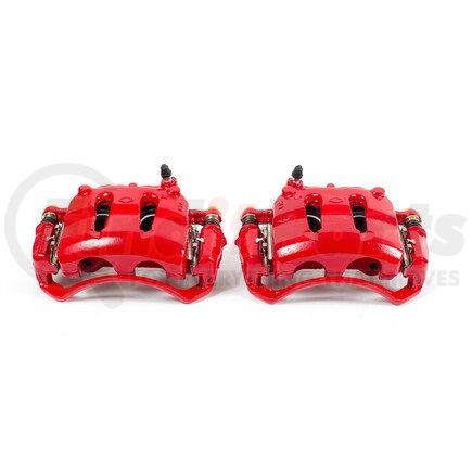 S1672 by POWERSTOP BRAKES - Red Powder Coated Calipers