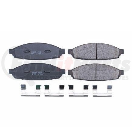 17-953 by POWERSTOP BRAKES - Z17 EVOLUTION CERAMIC BRAKE PADS W/ HARDWARE