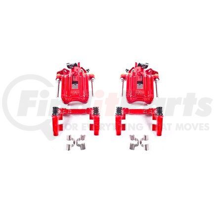 S2574 by POWERSTOP BRAKES - Red Powder Coated Calipers
