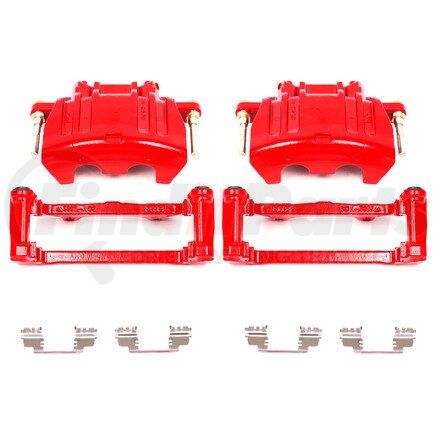 S5016 by POWERSTOP BRAKES - Red Powder Coated Calipers