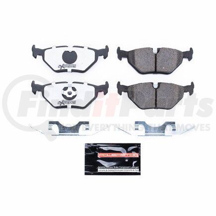 Z26396 by POWERSTOP BRAKES - Z26 STREET PERFORMANCE CARBON-FIBER CERAMIC BRAKE PADS W/ HARDWARE