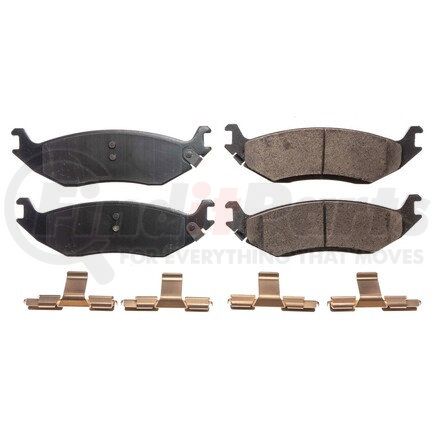 17-898 by POWERSTOP BRAKES - Z17 EVOLUTION CERAMIC BRAKE PADS W/ HARDWARE