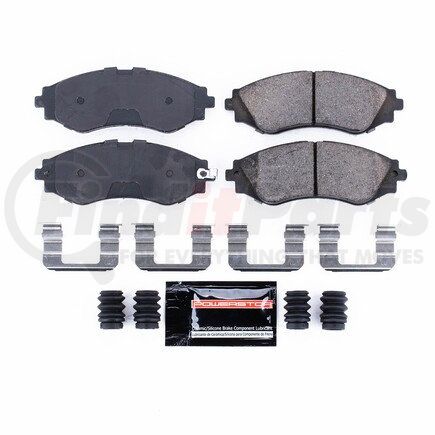 Z23797 by POWERSTOP BRAKES - Z23 EVOLUTION SPORT CARBON-FIBER BRAKE PADS W/ HARDWARE