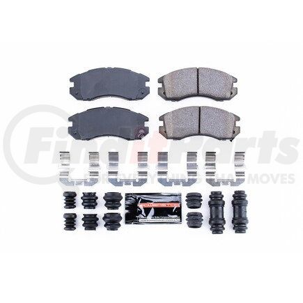 Z23470 by POWERSTOP BRAKES - Z23 EVOLUTION SPORT CARBON-FIBER BRAKE PADS W/ HARDWARE