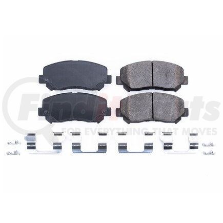 17-1640 by POWERSTOP BRAKES - Z17 EVOLUTION CERAMIC BRAKE PADS W/ HARDWARE