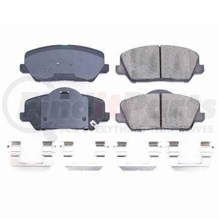 17-1735 by POWERSTOP BRAKES - Z17 EVOLUTION CERAMIC BRAKE PADS W/ HARDWARE