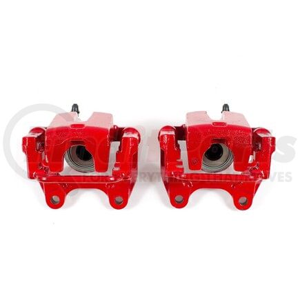 S4992A by POWERSTOP BRAKES - Red Powder Coated Calipers