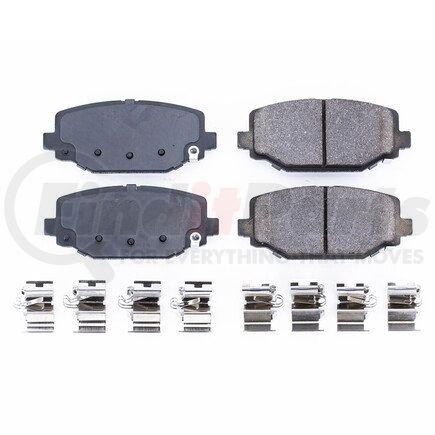 17-1596 by POWERSTOP BRAKES - Z17 EVOLUTION CERAMIC BRAKE PADS W/ HARDWARE