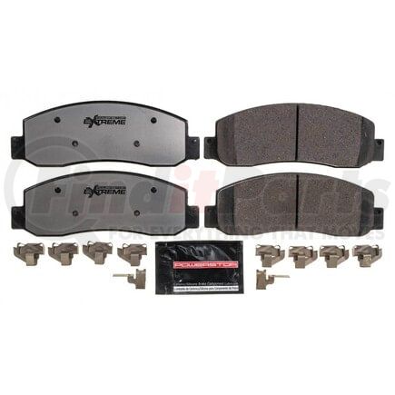 Z36-1069 by POWERSTOP BRAKES - Z36 TRUCK & TOW CARBON-FIBER CERAMIC BRAKE PADS W/ HARDWARE