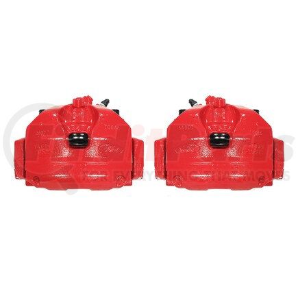 S5482 by POWERSTOP BRAKES - Red Powder Coated Calipers
