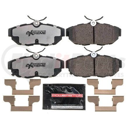 Z261465 by POWERSTOP BRAKES - Z26 STREET PERFORMANCE CARBON-FIBER CERAMIC BRAKE PADS W/ HARDWARE