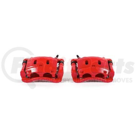 S3338 by POWERSTOP BRAKES - Red Powder Coated Calipers