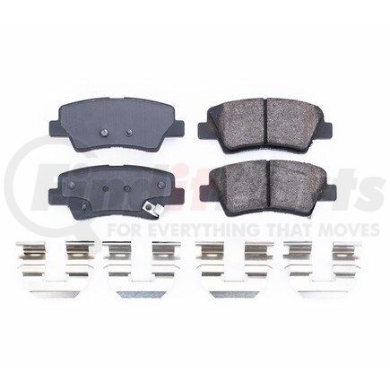 17-1445 by POWERSTOP BRAKES - Z17 EVOLUTION CERAMIC BRAKE PADS W/ HARDWARE