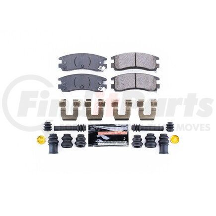 Z23714 by POWERSTOP BRAKES - Z23 EVOLUTION SPORT CARBON-FIBER BRAKE PADS W/ HARDWARE