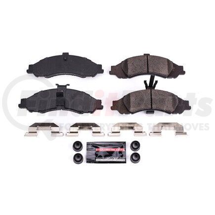 Z231043 by POWERSTOP BRAKES - Z23 EVOLUTION SPORT CARBON-FIBER BRAKE PADS W/ HARDWARE