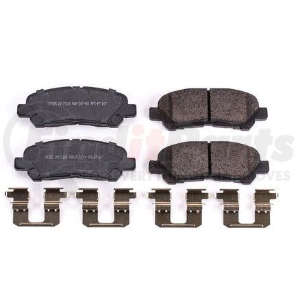 17-1325 by POWERSTOP BRAKES - Z17 EVOLUTION CERAMIC BRAKE PADS W/ HARDWARE