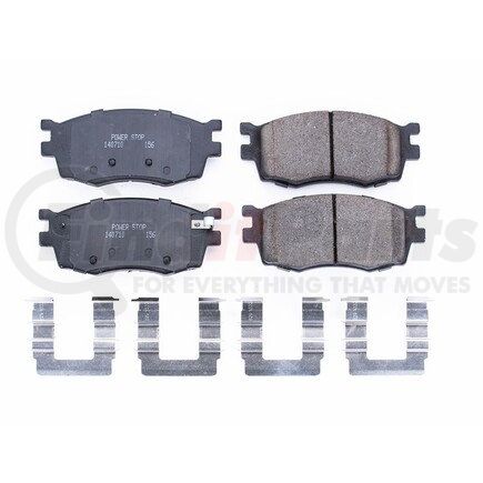 17-1156 by POWERSTOP BRAKES - Z17 EVOLUTION CERAMIC BRAKE PADS W/ HARDWARE