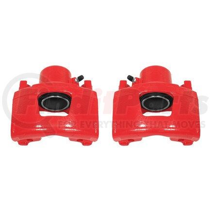 S4354 by POWERSTOP BRAKES - Red Powder Coated Calipers