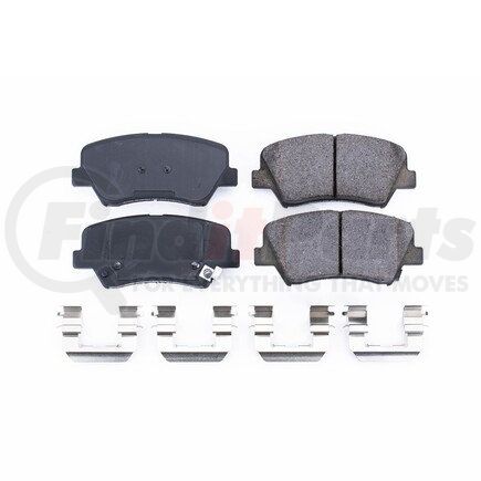 17-1543 by POWERSTOP BRAKES - Z17 EVOLUTION CERAMIC BRAKE PADS W/ HARDWARE