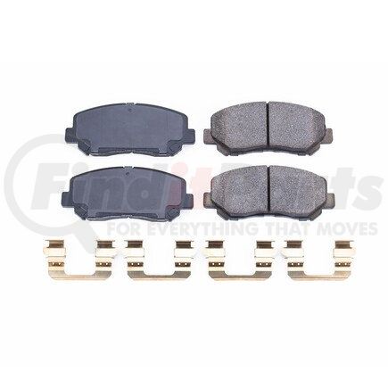 17-1623 by POWERSTOP BRAKES - Z17 EVOLUTION CERAMIC BRAKE PADS W/ HARDWARE