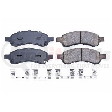 17-1169 by POWERSTOP BRAKES - Z17 EVOLUTION CERAMIC BRAKE PADS W/ HARDWARE