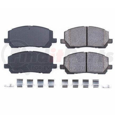 17-884 by POWERSTOP BRAKES - Z17 EVOLUTION CERAMIC BRAKE PADS W/ HARDWARE