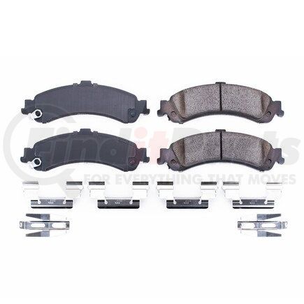 17-834 by POWERSTOP BRAKES - Z17 EVOLUTION CERAMIC BRAKE PADS W/ HARDWARE