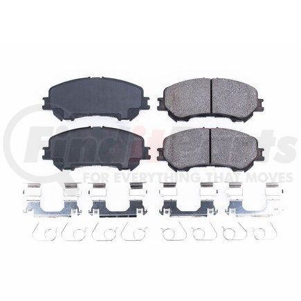 17-1737 by POWERSTOP BRAKES - Z17 EVOLUTION CERAMIC BRAKE PADS W/ HARDWARE