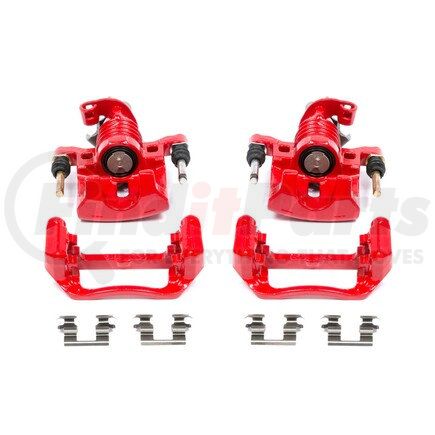 S4868 by POWERSTOP BRAKES - Red Powder Coated Calipers