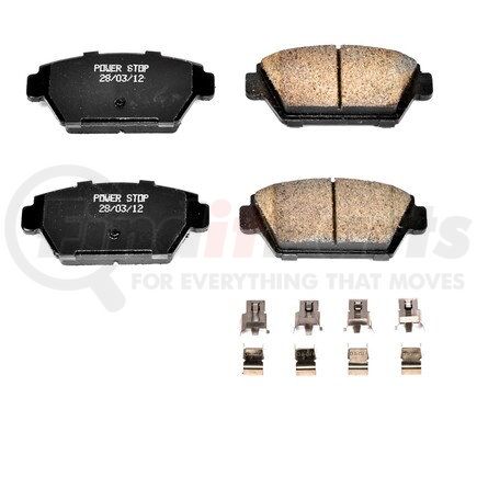 17329 by POWERSTOP BRAKES - Z17 EVOLUTION CERAMIC BRAKE PADS W/ HARDWARE