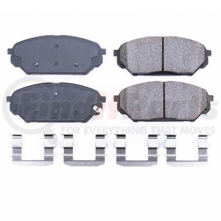 17-1301 by POWERSTOP BRAKES - Z17 EVOLUTION CERAMIC BRAKE PADS W/ HARDWARE