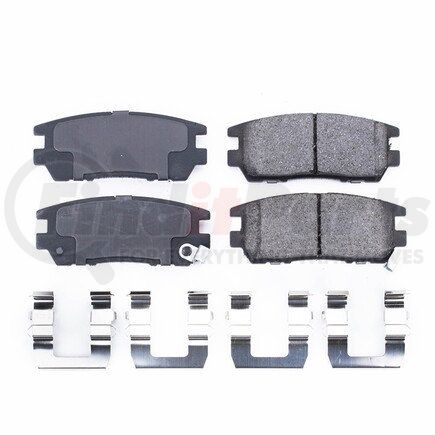 17567 by POWERSTOP BRAKES - Z17 EVOLUTION CERAMIC BRAKE PADS W/ HARDWARE