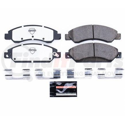 Z371092 by POWERSTOP BRAKES - Z37 TOP COP CARBON-FIBER CERAMIC BRAKE PADS W/ HARDWARE