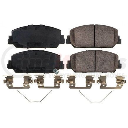 17-1697 by POWERSTOP BRAKES - Z17 EVOLUTION CERAMIC BRAKE PADS W/ HARDWARE