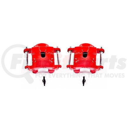 S4071 by POWERSTOP BRAKES - Red Powder Coated Calipers