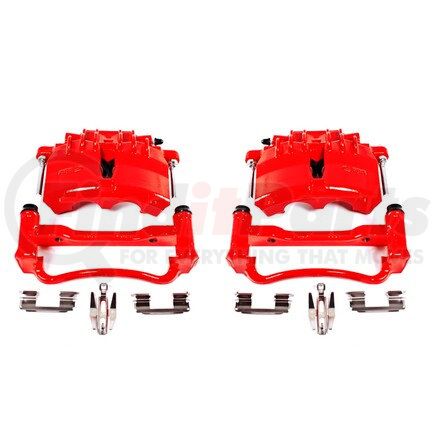 S4838 by POWERSTOP BRAKES - Red Powder Coated Calipers