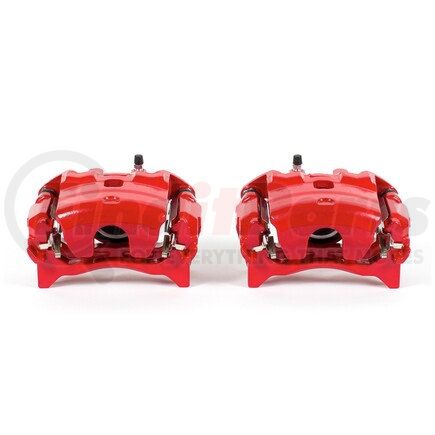 S7102 by POWERSTOP BRAKES - Red Powder Coated Calipers
