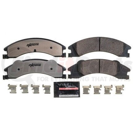 Z36-1329 by POWERSTOP BRAKES - Z36 TRUCK & TOW CARBON-FIBER CERAMIC BRAKE PADS W/ HARDWARE