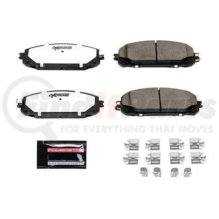 Z36-1709 by POWERSTOP BRAKES - Z36 TRUCK & TOW CARBON-FIBER CERAMIC BRAKE PADS W/ HARDWARE