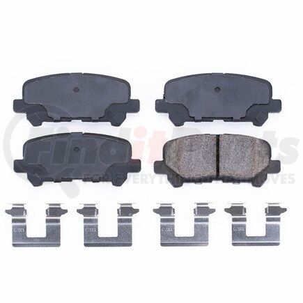 17-1281 by POWERSTOP BRAKES - Z17 EVOLUTION CERAMIC BRAKE PADS W/ HARDWARE