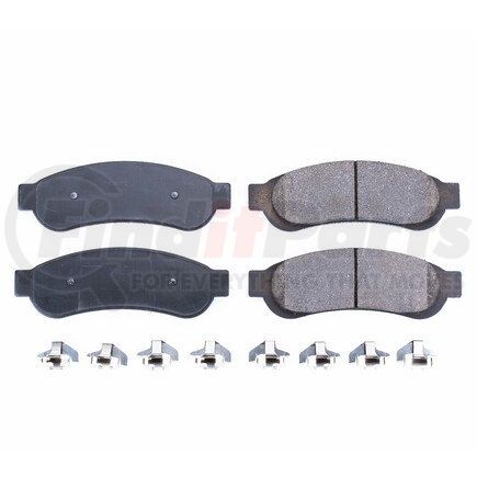 17-1334 by POWERSTOP BRAKES - Z17 EVOLUTION CERAMIC BRAKE PADS W/ HARDWARE