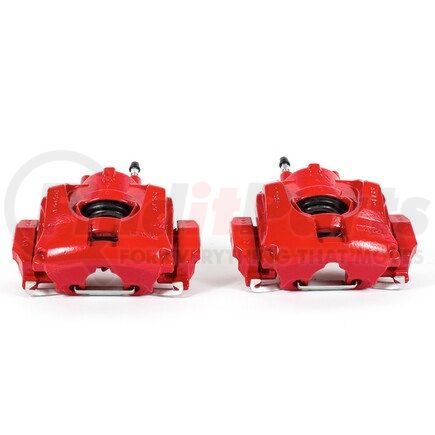 S5474 by POWERSTOP BRAKES - Red Powder Coated Calipers