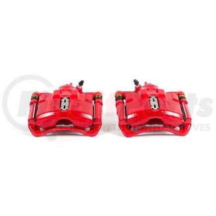 S1381 by POWERSTOP BRAKES - Red Powder Coated Calipers